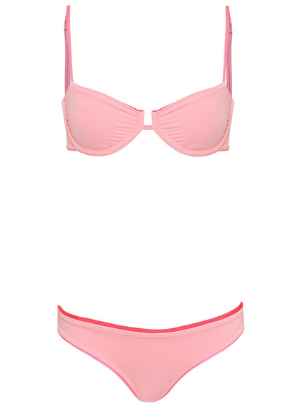 Thumbnail - Maaji Taffy Pink Iconic Low Rise Thin Side Bikini Bottom - 11