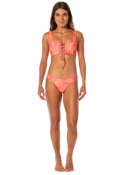  Maaji Coral Ripple Iconic Low Rise Thin Side Bikini Bottom
