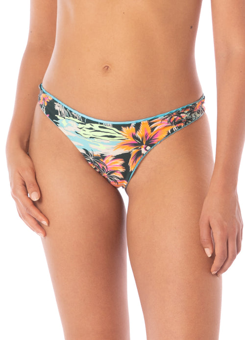 Hover image -  Maaji Sea Blue Iconic Regular Rise Thin Side Bikini Bottom