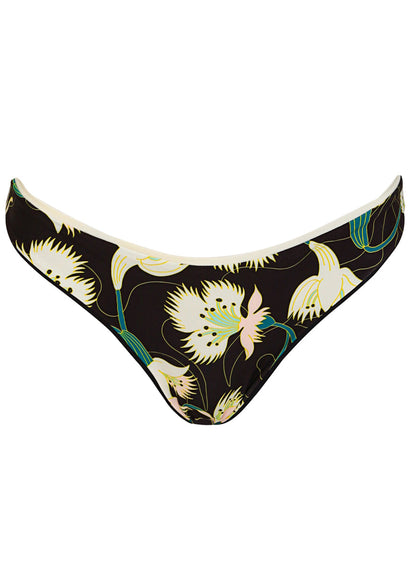  Maaji Midnight Black Iconic Low Rise Thin Side Bikini Bottom