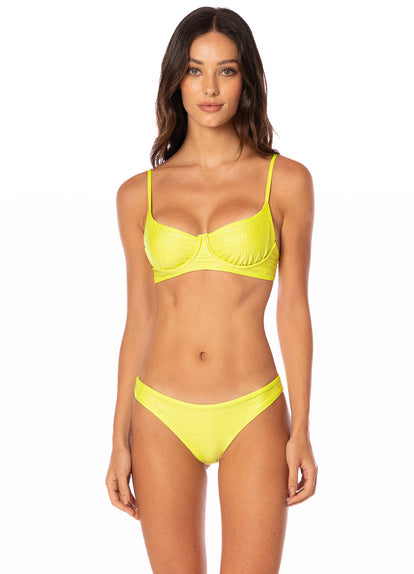 Thumbnail - Maaji Lime Green Iconic Low Rise Thin Side Bikini Bottom - 5