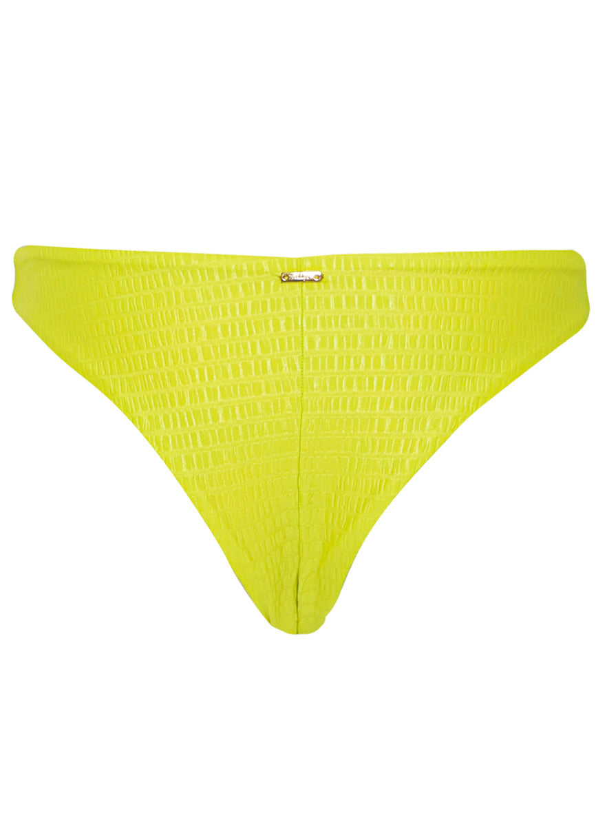 Maaji Lime Green Iconic Low Rise Thin Side Bikini Bottom
