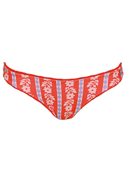  Maaji Apple Red Iconic Low Rise Thin Side Bikini Bottom