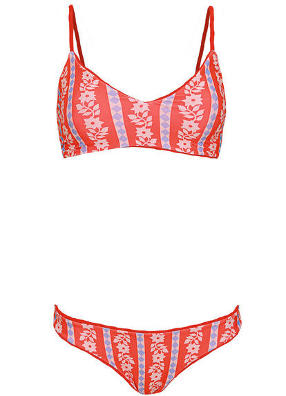 Thumbnail - Maaji Apple Red Iconic Low Rise Thin Side Bikini Bottom - 15