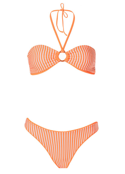 Thumbnail - Foto de Orange Iconic Low Rise Thin Side  Bikini Bottom by Maaji - Panties - Vestidos de Baño - 6