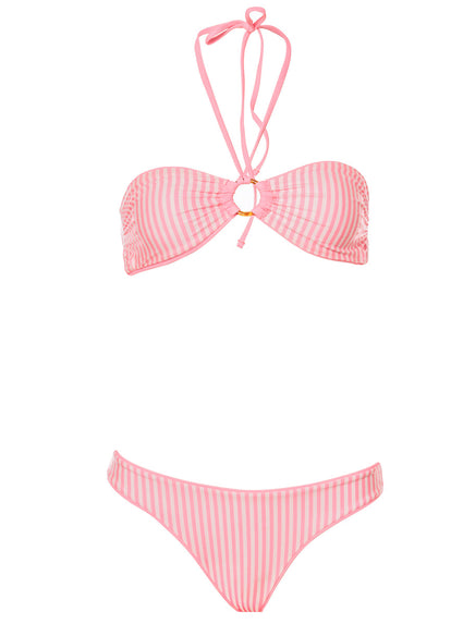 Thumbnail - Foto de Pink Iconic Low Rise Thin Side  Bikini Bottom by Maaji - Panties - Vestidos de Baño - 7