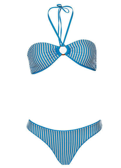Thumbnail - Foto de Blue Iconic Low Rise Thin Side  Bikini Bottom by Maaji - Panties - Vestidos de Baño - 7