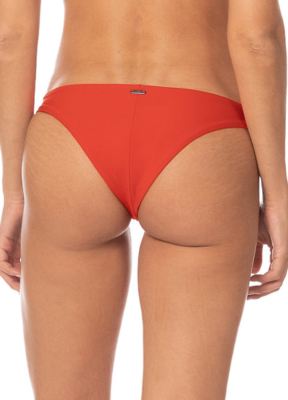 Thumbnail - Foto de Red Iconic Low Rise Thin Side  Bikini Bottom by Maaji - Panties - Vestidos de Baño - 3