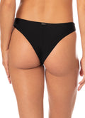 Maaji Black Iconic Low Rise Thin Side  Bikini Bottom