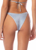 Maaji Silver Blue Splenium Regular Rise Tie Side Bikini Bottom