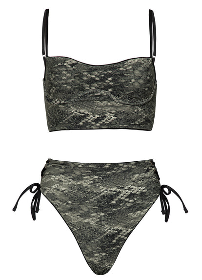  Foto de Midnight Shadow Twinkly Underwire Bustier Bikini Top by Maaji - Panties - Vestidos de Baño