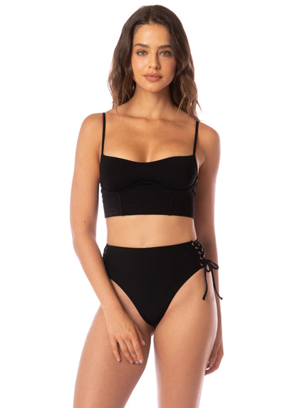  Foto de Midnight Shadow Twinkly Underwire Bustier Bikini Top by Maaji - Panties - Vestidos de Baño