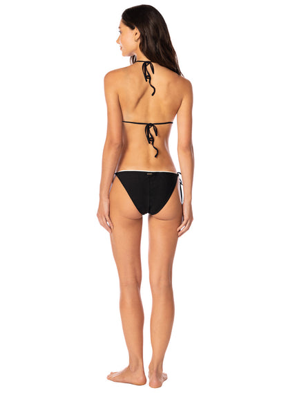 Thumbnail - Maaji Midnight Black Shining Low Rise Tie Side Bikini Bottom - 7