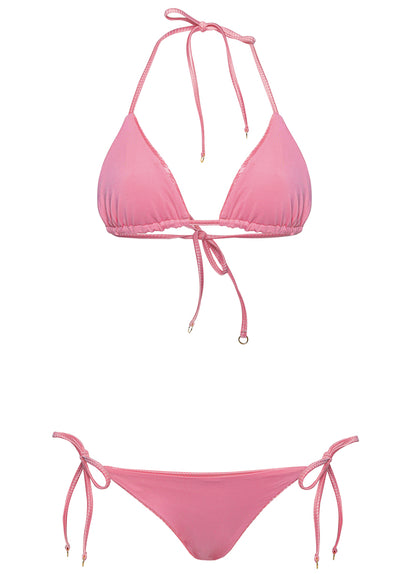  Maaji Strawberry Pink Shining  Low Rise Tie Side Bikini Bottom