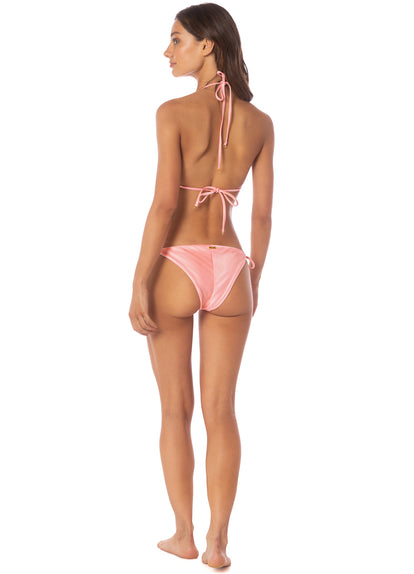 Thumbnail - Maaji Strawberry Pink Shining  Low Rise Tie Side Bikini Bottom - 6
