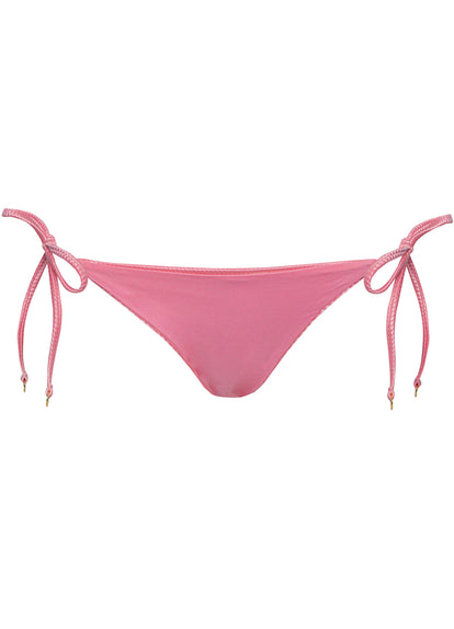  Maaji Strawberry Pink Shining  Low Rise Tie Side Bikini Bottom