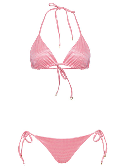 Thumbnail - Maaji Strawberry Pink Shining  Low Rise Tie Side Bikini Bottom - 9