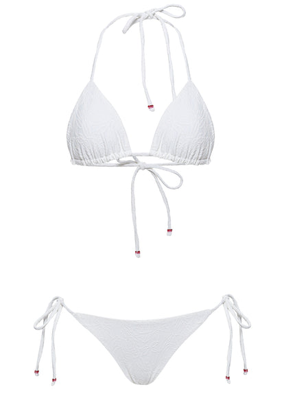  Maaji White Whisper Shining  Low Rise Tie Side Bikini Bottom