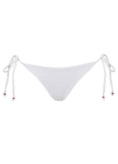  Maaji White Whisper Shining  Low Rise Tie Side Bikini Bottom