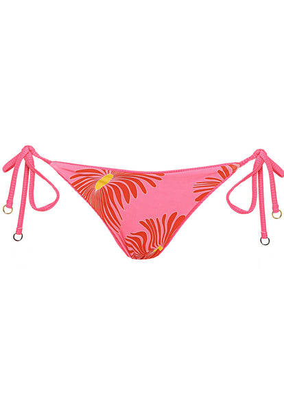  Maaji Hot Fuchsia Shining Low Rise Tie Side Bikini Bottom