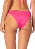 Maaji Hot Fuchsia Shining Low Rise Tie Side Bikini Bottom