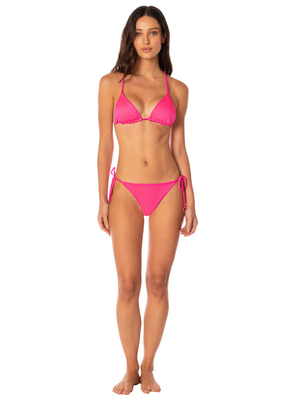  Maaji Hot Fuchsia Shining Low Rise Tie Side Bikini Bottom