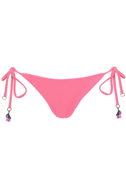  Maaji Hot Fuchsia Shining Low Rise Tie Side Bikini Bottom