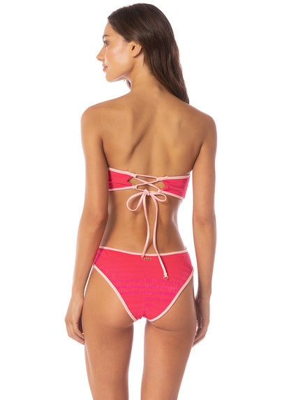  Maaji Lightpink Flowerbed Cirsium  Cheeky Cut Bandeau One Piece
