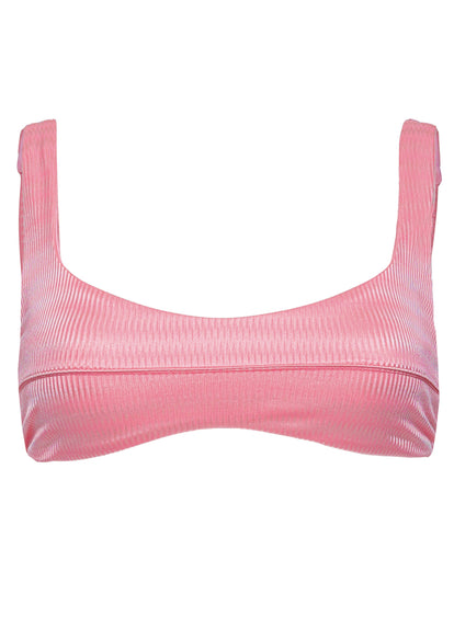 Thumbnail - Maaji Strawberry Pink Lilium  Classic Bralette Bikini Top - 8