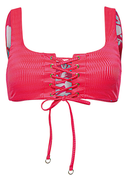  Maaji Lightpink Flowerbed Dazzle  Classic Bralette Bikini Top