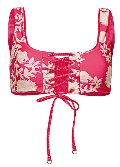  Maaji Lightpink Flowerbed Dazzle  Classic Bralette Bikini Top