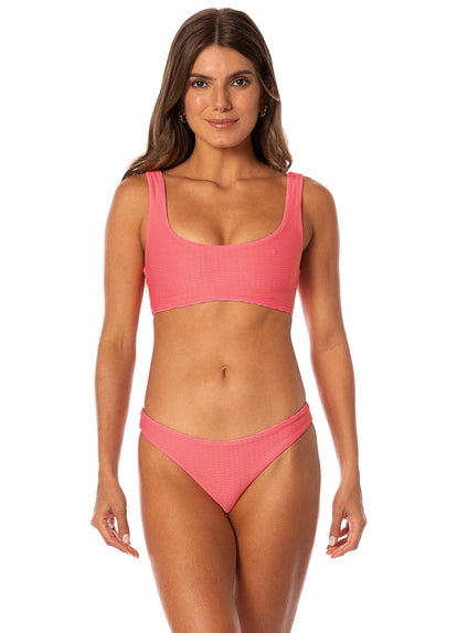 Thumbnail - Maaji Coral Ripple Dazzle Lace Up Bralette Bikini Top - 7