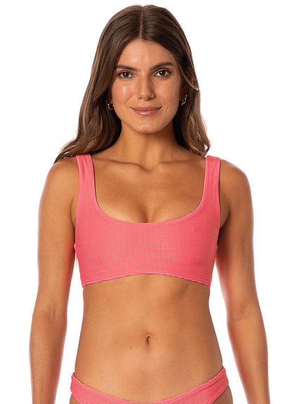 Thumbnail - Maaji Coral Ripple Dazzle Lace Up Bralette Bikini Top - 9