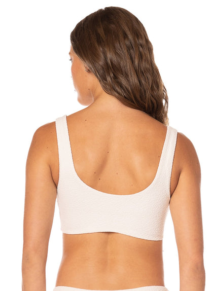 Thumbnail - Foto de Coconut Milk Dazzle Lace Up Bralette Bikini Top by Maaji - Tops - Vestidos de Baño - 3