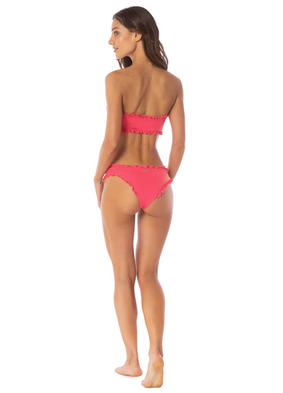  Maaji Cherry Crush Lotus  Ruffle Bralette Bikini Top