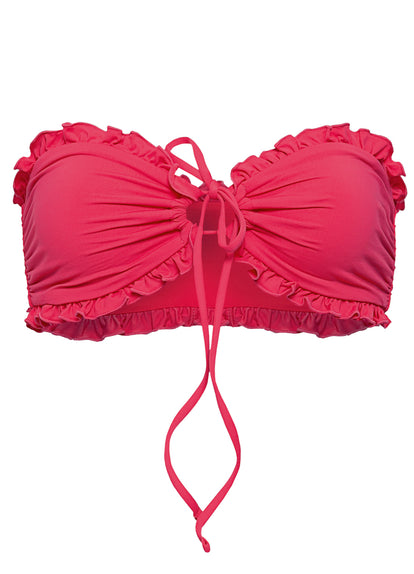 Thumbnail - Maaji Cherry Crush Lotus  Ruffle Bralette Bikini Top - 11