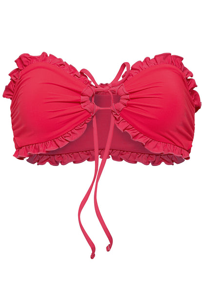 Thumbnail - Maaji Cherry Crush Lotus  Ruffle Bralette Bikini Top - 12