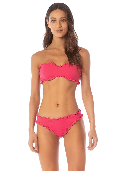 Alternative image -  Maaji Cherry Crush Lotus  Ruffle Bralette Bikini Top