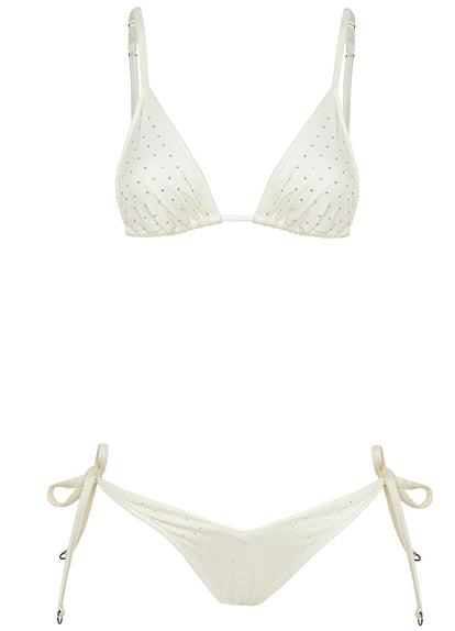 Thumbnail - Foto de Crystal Pearl Ginger Sliding Triangle Bikini Top by Maaji - Tops - Vestidos de Baño - 7