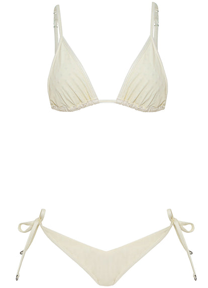  Maaji Crystal Pearl Ginger Sliding Triangle Bikini Top