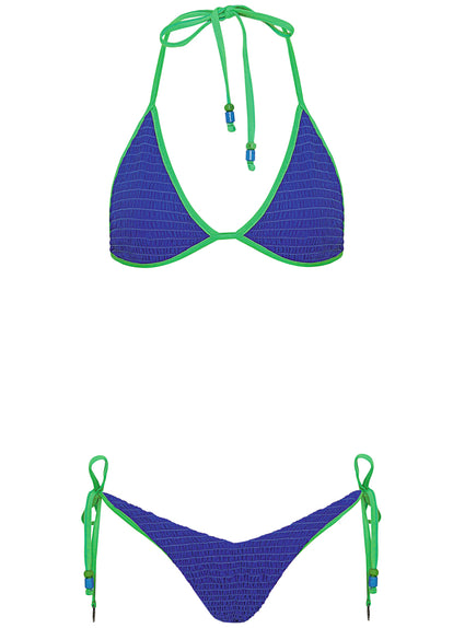 Thumbnail - Maaji Cobalt Blue Celestina Fixed Triangle Bikini Top - 11