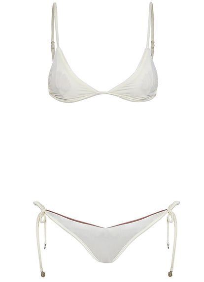 Thumbnail - Maaji Mocha Pearl Dreamscape Low Rise Single Strap Bikini Bottom - 11