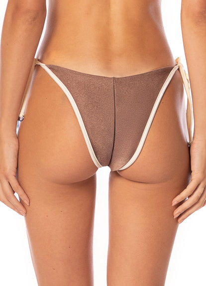 Thumbnail - Maaji Mocha Pearl Dreamscape Low Rise Single Strap Bikini Bottom - 3