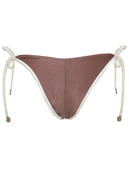  Maaji Mocha Pearl Dreamscape Low Rise Single Strap Bikini Bottom