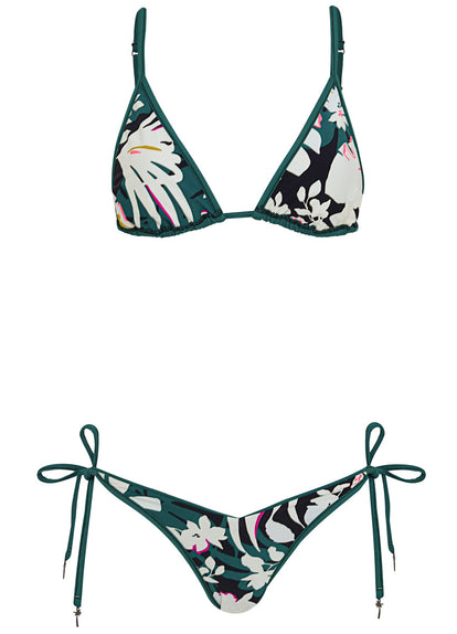 Thumbnail - Maaji Brunswick Green Dreamscape Low Rise Tie Side Bikini Bottom - 11