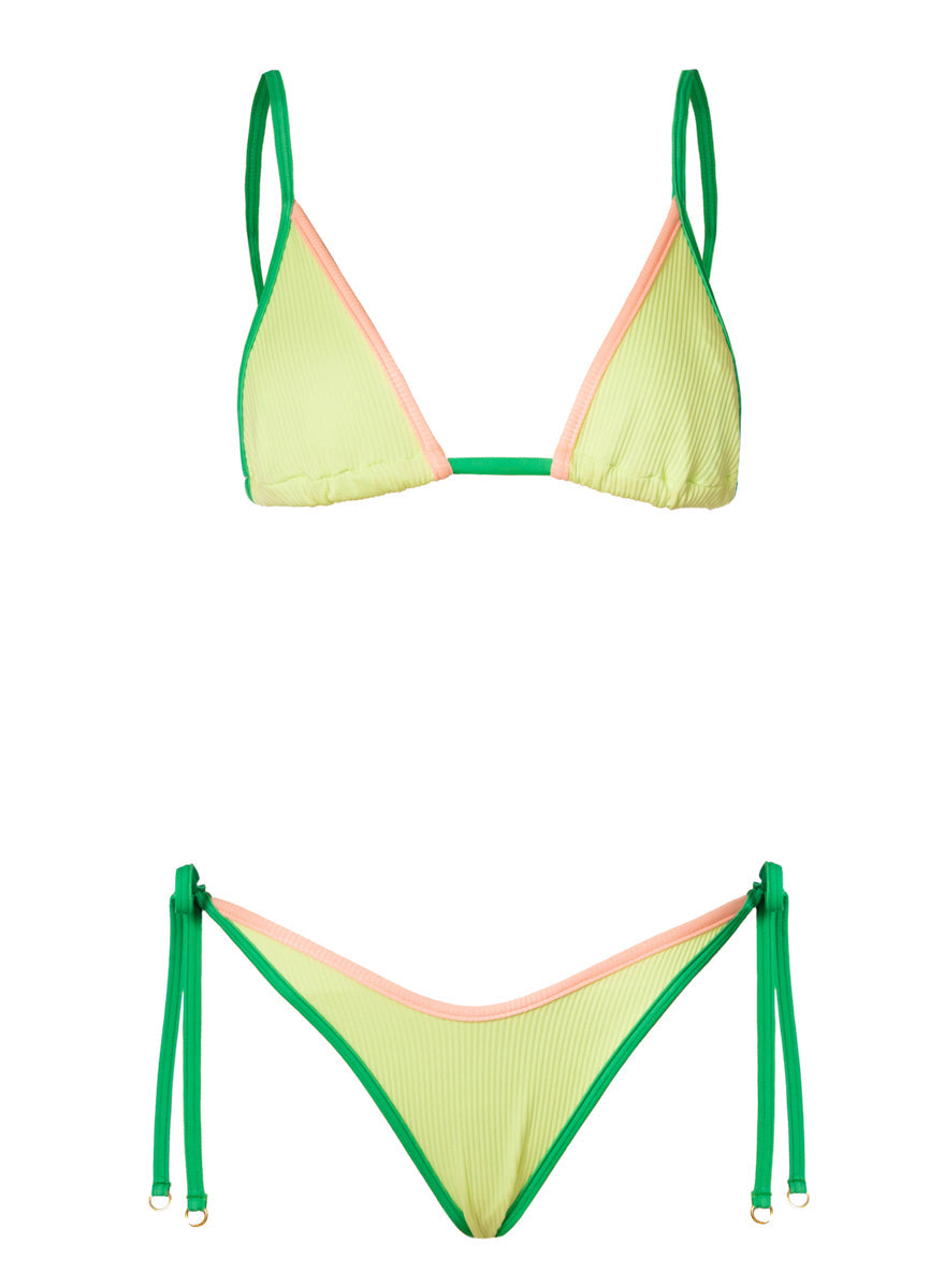 Foto de Green Symphony Dreamscape Low Rise Tie Side Bikini Bottom by Maaji - Panties - Vestidos de Baño