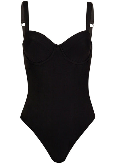  Maaji Midnight Black Glaze Cheeky Cut Underwire One Piece