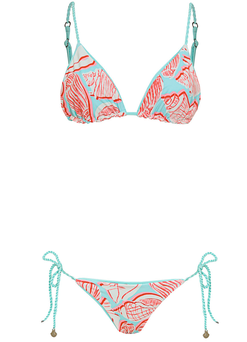 Foto de Blue Heaven Sunflash Low Rise Tie Side Bikini Bottom by Maaji - Panties - Vestidos de Baño