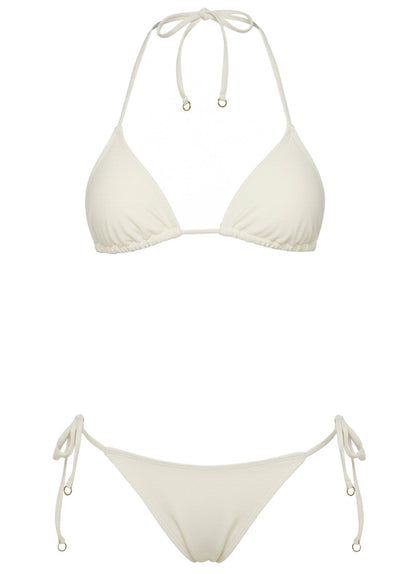 Thumbnail - Foto de Sandstone Light Sunflash Low Rise Tie Side Bikini Bottom by Maaji - Panties - Vestidos de Baño - 7