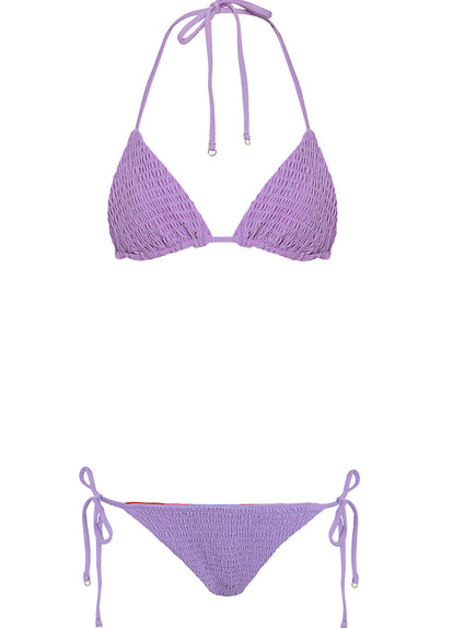 Thumbnail - Maaji Purple Lavender Sunflash Low Rise Tie Side Bikini Bottom - 11